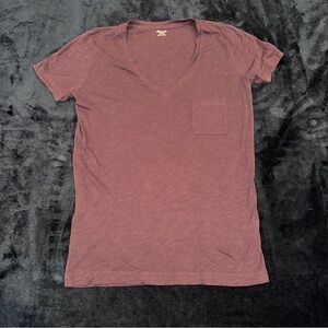 Madewell Women's Short Sleeve Purple Tee